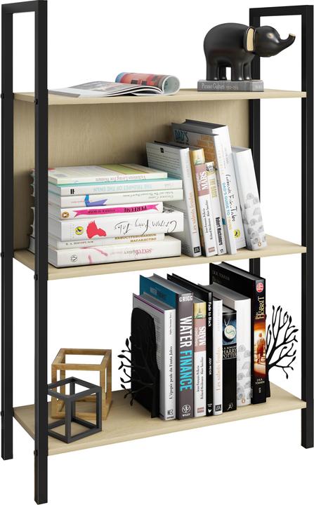 Produktbild VCM Metall Stand Regal Bücher Flakos 3fach (100 x 56 x 24 cm)