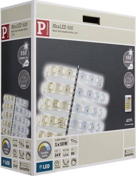 Produktbild Paulmann MaxLED 500 Stripe Set (Weiss, Neutralweiss, Tageslicht, 150 cm, Indoor)