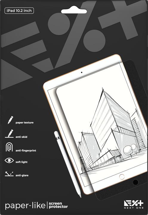 Produktbild Next One Paper Like Screen Protector iPad 7th Gen 10.2" clear (1 Stück, iPad 2019 (7. Gen))