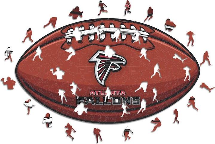 Iconic NFL - Atlanta Falcons – Football mit Logo - Holz Puzzle Grösse L (500 Teile) (500 Teile)