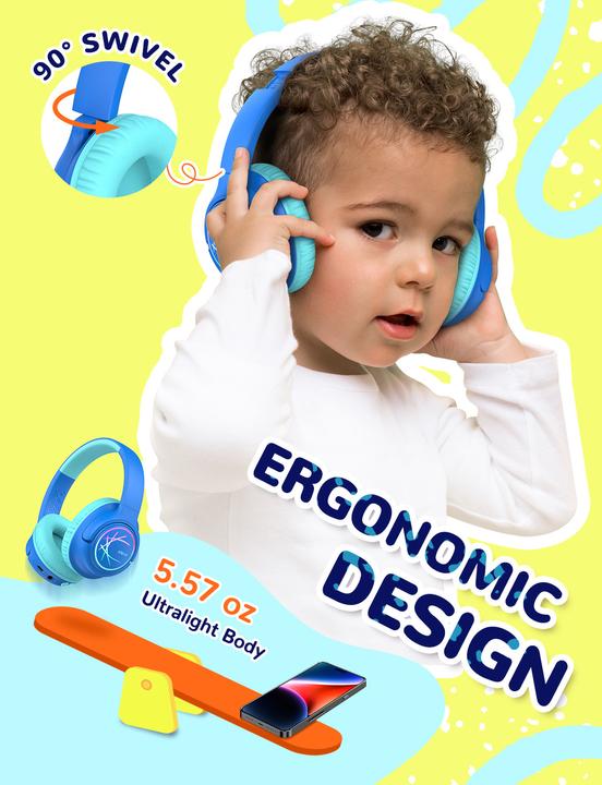 Immagine prodotto Iclever Headphone Kids BT & Cable LED