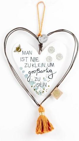 Produktbild Good Old Friends Schmuckherzen "Grossartig" von (Alutag und Tassel, Aufhängung, Herzen aus Draht mit bedrucktem Papier)