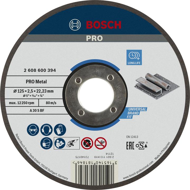 Produktbild Bosch Professional Zubehör PRO Metal Trennscheibe, 125 x 2,5 x 22,23 mm