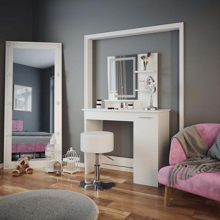 Actual product image Vicco Julia with stool and lighting (90 x 38 x 138 cm)
