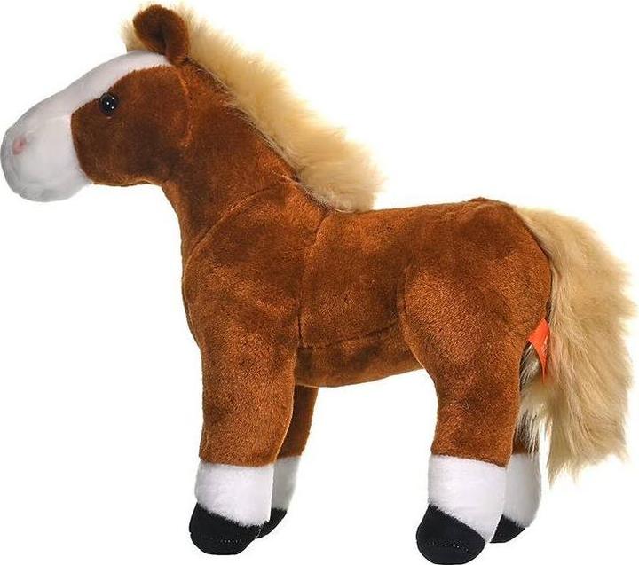 Actual product image Wild Republic Plush Horse Standing Brown Cuddlekin (30 cm)