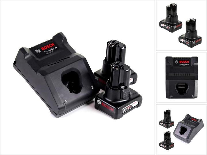 Bosch Professional Bosch GAL 12V-40 Professional Chargeur rapide pour batteries 12V ( 1600A019R3 ) + 2x 6,0 Ah (12 V)