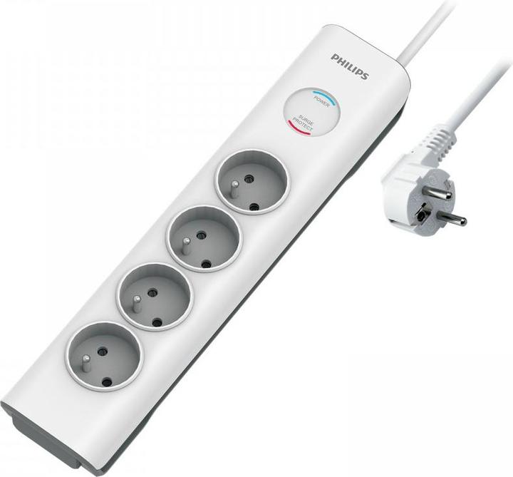 Produktbild Philips SPN7040WA/19 Steckdosenleiste - Überspannungsschutz - 4-Fach Steckdosen (4 x, 2 m)