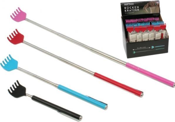 Actual product image OSMA Back scraper 14cm extendable 36cm, 4 colours assorted.