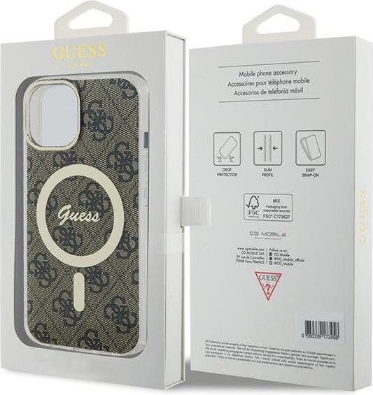 Actual product image Guess GUHMP15MH4STW iPhone 15 Plus 6.7" brązowy/brown hardcase IML 4G MagSafe (Apple iPhone 15 Plus)