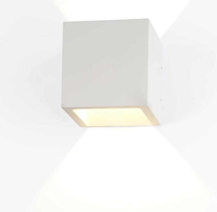 Produktbild famlights LED Wandleuchte Cube Aluminium in Weiss (696 lm)