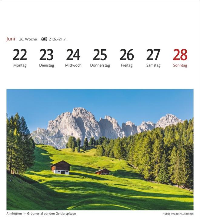 Immagine prodotto Harenberg Südtirol Sehnsuchtskalender 2026 - Wochenkalender mit 53 Postkarten (Copertina rigida, Tedesco)