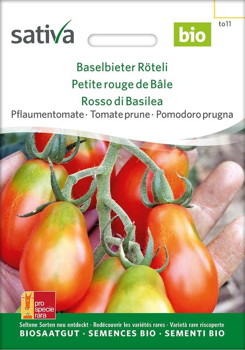 Produktbild Sativa Baselbieter Röteli - Pflaumentomate Bio (Gemüsesamen)
