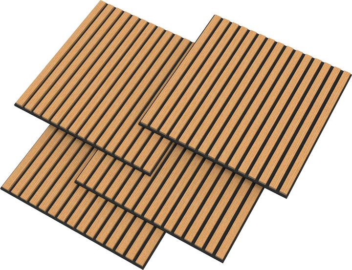Actual product image neu.holz Akustik-Wandpaneel 16er Set Vang 60x60 cm Eichenoptik, dunkel ()