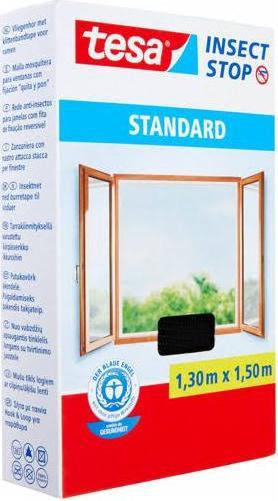 Image du produit tesa Moustiquaire STANDARD pour fenêtre, avec bande Velcro, sans perçage (130 x 150 cm)