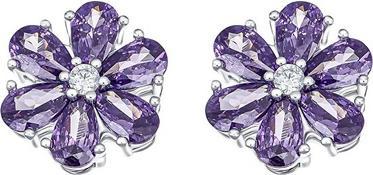 Image du produit Crystalp Flower Earrings With Purple Crystals Flower Kiss 42288.Vio.R