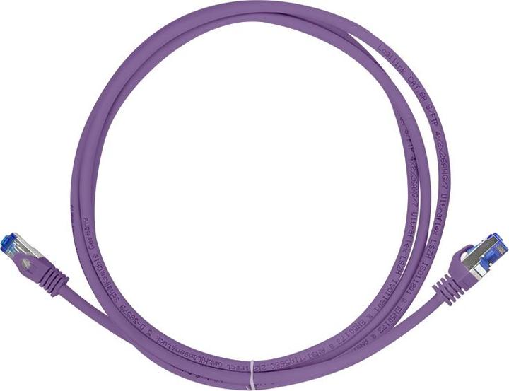 Actual product image LogiLink Patch cable Ultraflex, Cat.6A, S/FTP, 0.5 m, violet (S/FTP, CAT6a, 0.50 m)
