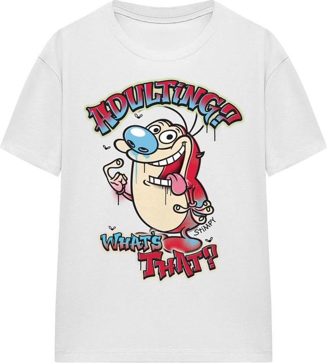 Ren & Stimpy Adulting Whats That? TShirt (XXL)