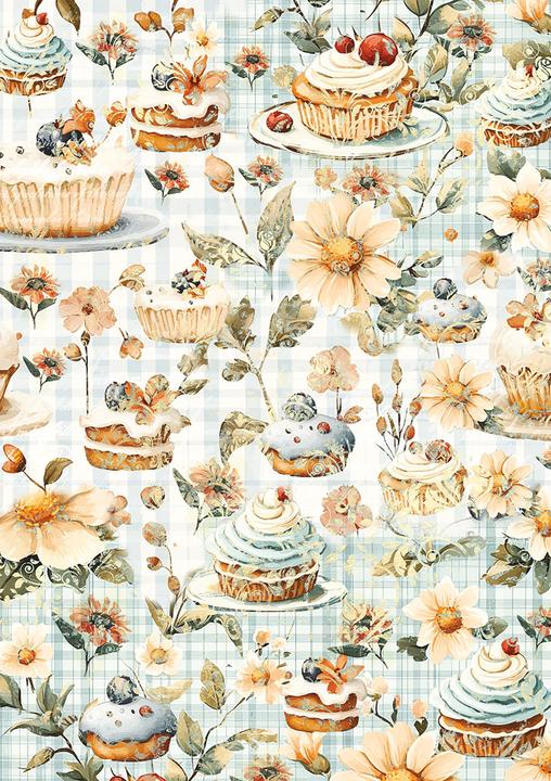 Immagine prodotto Ciao Bella Motiv-Strohseiden Sortiment "Cookbook", DIN A5, 8er-Set (8 x)