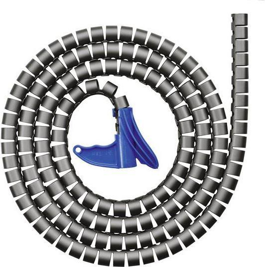 Produktbild HellermannTyton Kabelbündelspiralschlauch HWPP 21 mm schwarz (Kabelspiralschlauch, 39 cm)