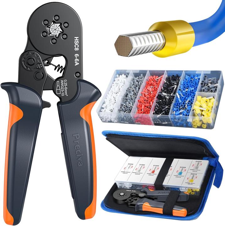 Preciva Crimping pliers wire end ferrules set