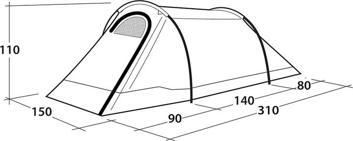 Image du produit Outwell Earth 2 (Tente tunnel, 3.70 kg, 2 personnes)