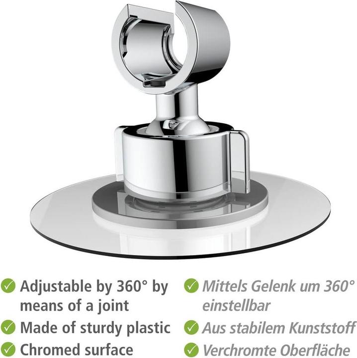Actual product image Wenko Shower head holder 360° chrome