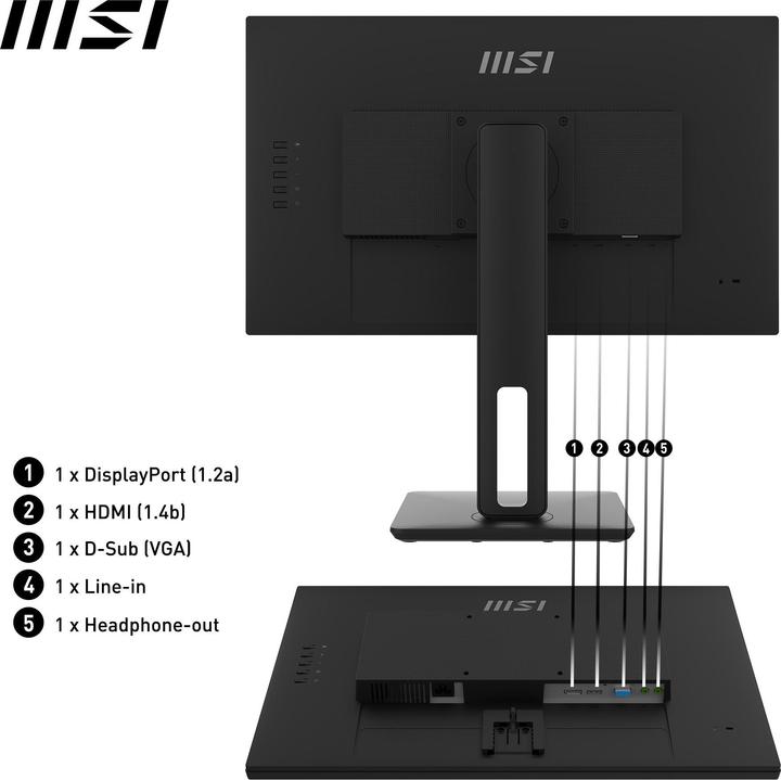 Actual product image MSI PRO MP242APDE (1920 x 1080 pixels, 23.80")