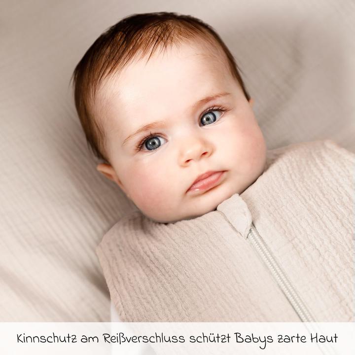 Immagine prodotto La Loona LaLoona Schlafsäcke Sommer-Schlafsack Musselin / Mull - Beige (60 cm, 0,5 TOG, Estate)