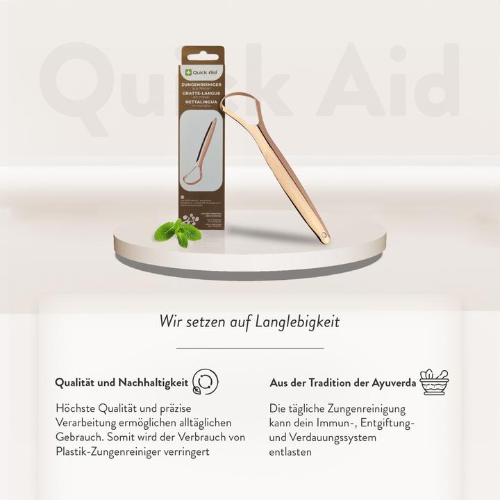 Actual product image Quick Aid Metal tongue cleaner (Tongue scraper, 1 x)