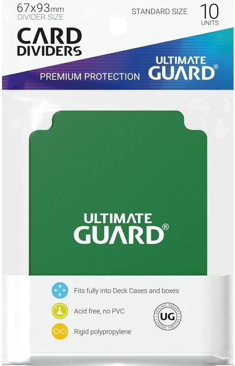 Ultimate Guard Separatore di carte formato standard verde 10
