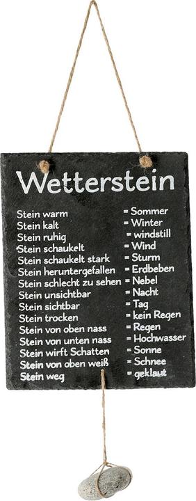 Produktbild Natura Punto Lustiger Wetteranzeiger, Deko Schiefertafel mit Aufschrift, 20 x 25 cm (20 x 25 cm)