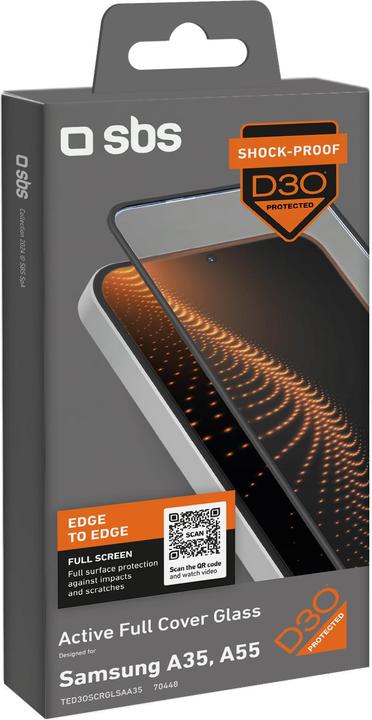 Produktbild SBS Active Full Cover Glass (1 Stück, Samsung Galaxy A55, Samsung Galaxy A35)