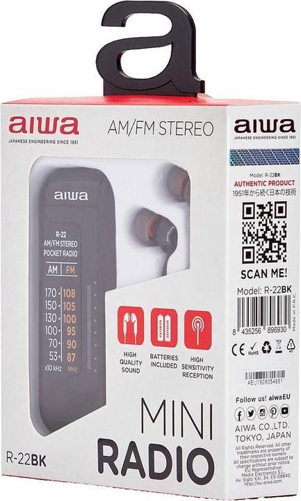 Produktbild Aiwa R-228K Taschenradio AM FM Schwarz (FM, AM)