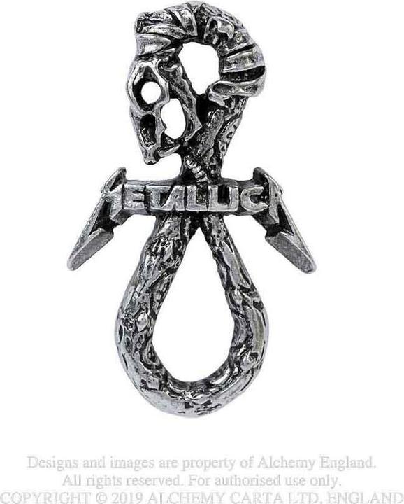 Metallica Schlangenkette Abzeichen Englischer Zinn