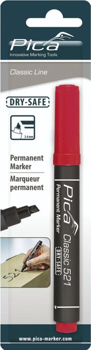 Actual product image Pica Permanent marker 2-6mm, wedge tip, / SB (Red, 6 mm)