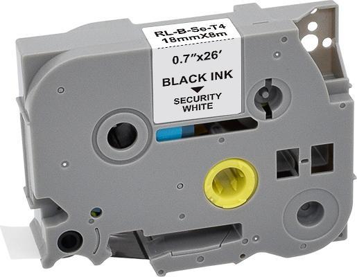 Produktbild Neutral PTOUCH 18mm WEISS-SCHWARZ TZESE4/ Sicherheitsband 8m Laminiert (Weiss, Schwarz)