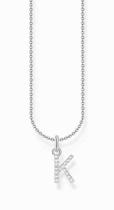 Produktbild Thomas Sabo Kette mit Buchstaben-Anhänger K Silber (925er Silber, 38 - 45 cm)
