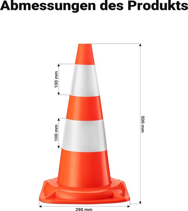 Actual product image Wiltec Traffic cone 50cm traffic cone road pylon warning cone PVC warning cone