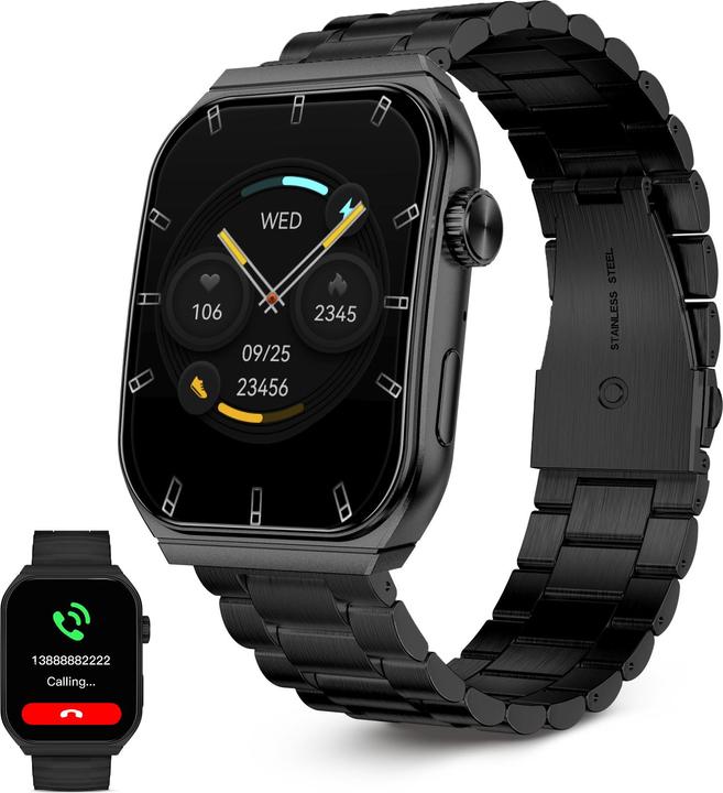 Actual product image KSIX Olympo smartwatch, AMOLED 1,96” display, 2 straps, 5 days aut., Sport and health modes, Calls