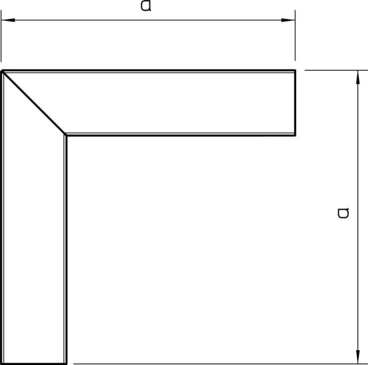 Produktbild OBO Bettermann OBO LKM/F 60060 Flachwinkel mit Oberteil 60x60mm (6 cm)