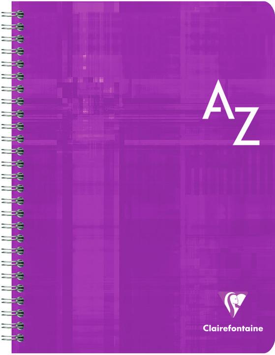 Image du produit Clairefontaine Carnet à spirales avec index A -Z (17 x 22 cm, Quadrillé)