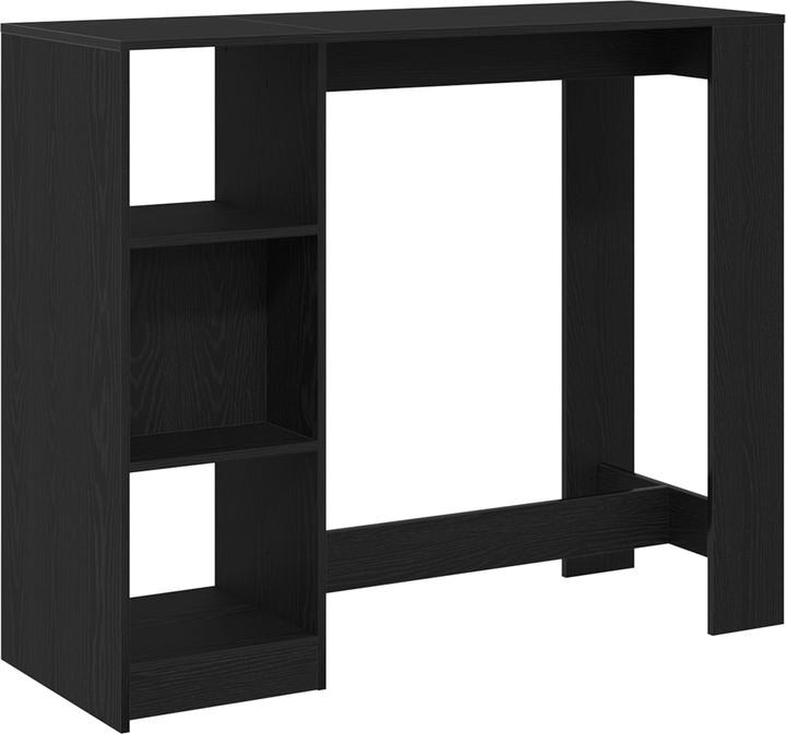 Actual product image VidaXL Bar table with shelf black oak 102.5x46x103.5 cm Manufactured wood
