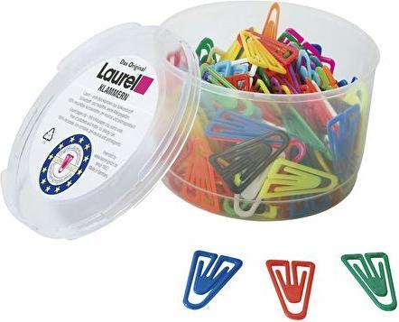 Actual product image Laurel ® Paper clip VX round shape 35mm polystyrene assorted colours 200 pcs/pack. (200 x)