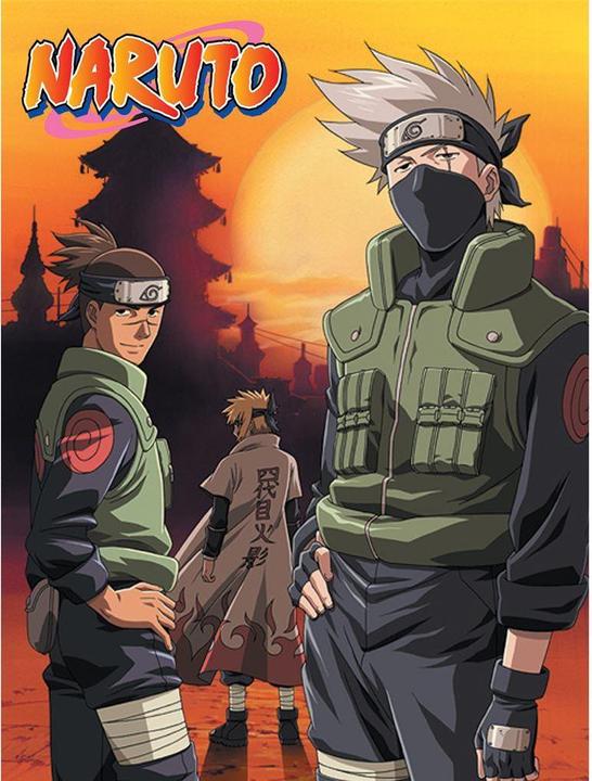 Produktbild Naruto Shippuden Kakashi Iruka und Minato Leinwanddruck (40 x 30 cm)