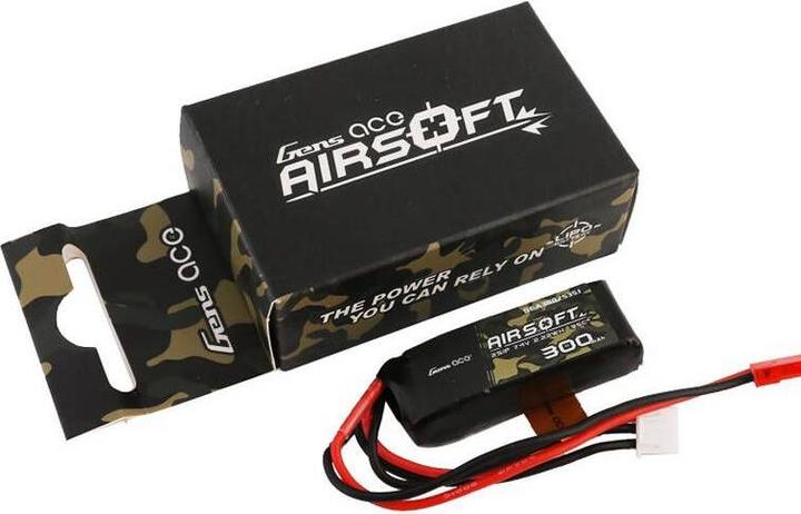 Image du produit Gens Ace 25C 300 mAh 2S2P 7.4V Saddle Airsoft Gun Lipo Battery with Mini Deans(T) Plug (7.40 V, 300 mAh)