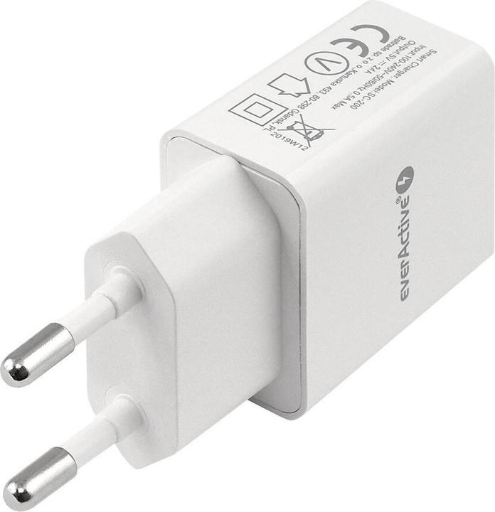 Actual product image Everactive Charger Mains charger SC-200 (USB white colour) (12 W)
