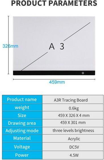 Produktbild Bornd Dimmbares LED Zeichenbrett