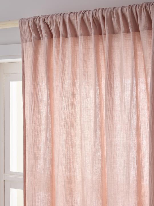 Image du produit Vertbaudet Rideau de chambre d'enfant en mousseline, cordon de serrage (140 x 260 cm)