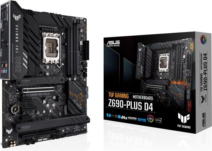 Actual product image ASUS TUF Gaming Z690-Plus D4 (LGA 1700, Intel Z690H, ATX)