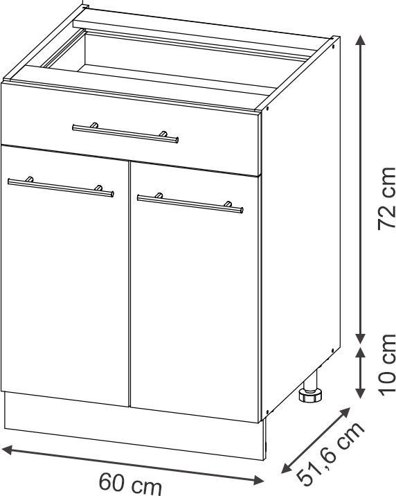 Actual product image Vicco Küchenschränke Fame-Line (60 x 60 x 81.5 cm)